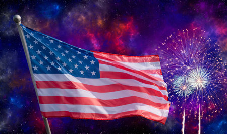 American flag for Memorial Day, 4th of July, Independence Day, Celebration Concept.