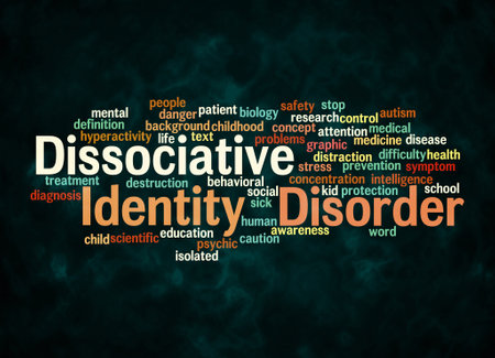 Word Cloud with DISSOCIATIVE IDENTITY DISORDER concept create with text only.の写真素材