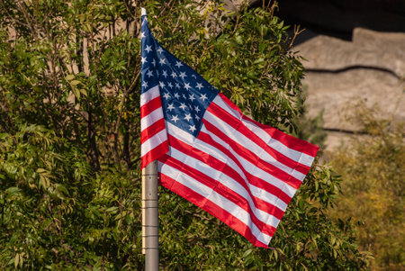 American flag for Memorial Day, 4th of July, Independence Day, Celebration Concept.の写真素材