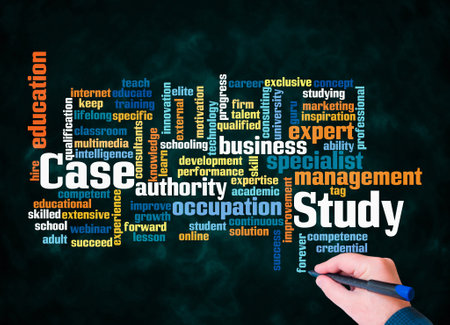 Word Cloud with CASE STUDY concept create with text only.の写真素材