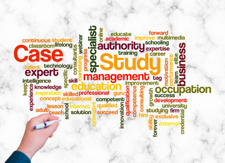 Word Cloud with CASE STUDY concept create with text only.の写真素材