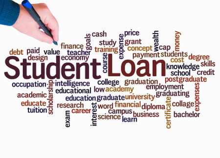 Word Cloud with STUDENT LOAN concept create with text only.の写真素材