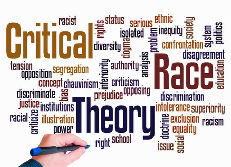 Word Cloud with Critical Race Theory concept create with text only.の写真素材