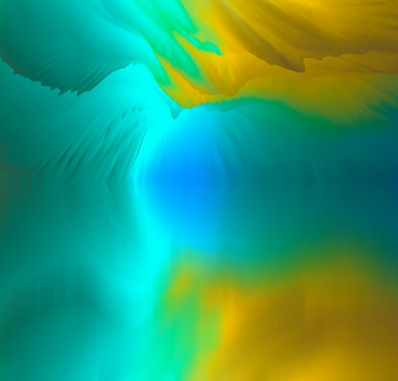 magical world. Abstract Landscape, surreal lake and reflections. art, creativity and imagination. 3d illustration.の写真素材