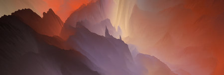 Magical world. Colorful abstract fantasy background, surreal dreamy landscape. 3d illustration.の写真素材