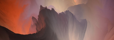 Magical world. Colorful abstract fantasy background, surreal dreamy landscape. 3d illustration.