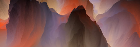 Magical world. Colorful abstract fantasy background, surreal dreamy landscape. 3d illustration.の写真素材