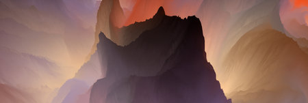 Magical world. Colorful abstract fantasy background, surreal dreamy landscape. 3d illustration.の写真素材