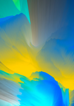 Magical world. Colorful abstract fantasy background, surreal dreamy landscape. 3d illustration.の写真素材