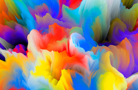 Magical world. Colorful abstract fantasy background, surreal dreamy landscape. 3d illustration.の写真素材
