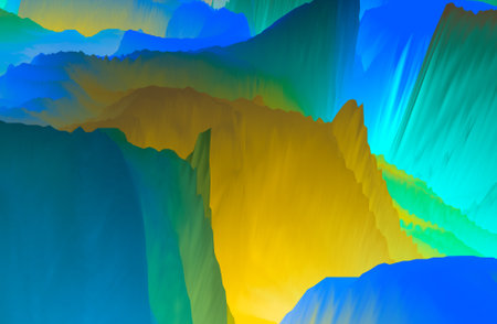 Magical world. Colorful abstract fantasy background, surreal dreamy landscape. 3d illustration.の写真素材