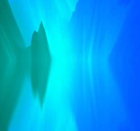 magical world. Abstract Landscape, surreal lake and reflections. art, creativity and imagination. 3d illustration.の写真素材