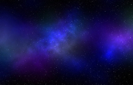 Space background with stardust and shining stars. Realistic cosmos and color nebula. Colorful...