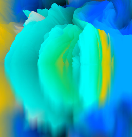 magical world. Abstract Landscape, surreal lake and reflections. art, creativity and imagination. 3d illustration.の写真素材