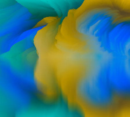 magical world. Abstract Landscape, surreal lake and reflections. art, creativity and imagination. 3d illustration.の写真素材