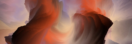 Magical world. Colorful abstract fantasy background, surreal dreamy landscape. 3d illustration.