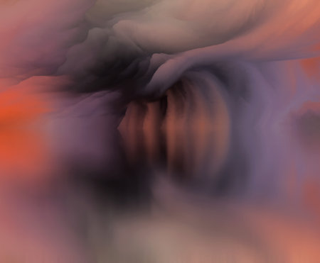 magical world. Abstract Landscape, surreal lake and reflections. art, creativity and imagination. 3d illustration.の写真素材