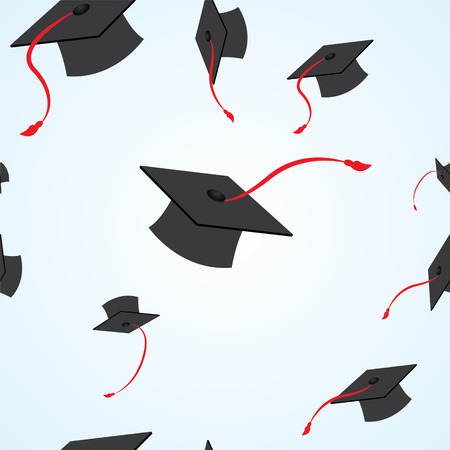 illustration of graduation seamless patternのイラスト素材