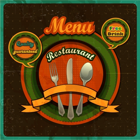 Menu Design --several levels-transparency blending effects and gradient mesh- のイラスト素材