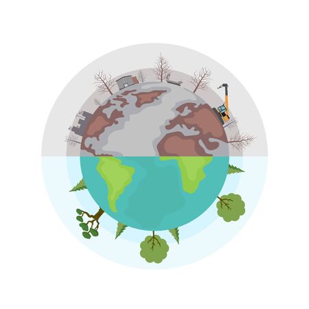 Awareness not to contaminate our mother earthのイラスト素材