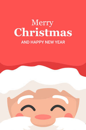 Santa claus face christmas card designのイラスト素材