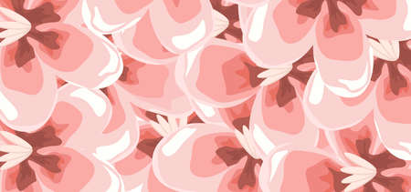 Pink flowers set design background
