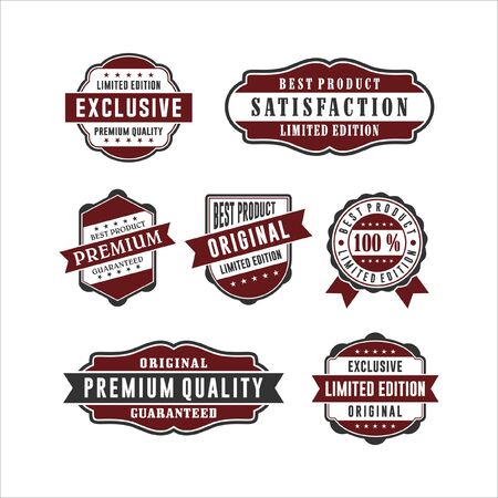 Badge Retro Premium Quality Collectionsのイラスト素材