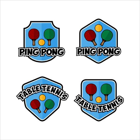 Table Tennis Pin pong Logos Collectionsのイラスト素材