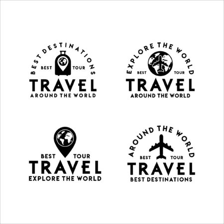 Travel Logo Best Tour Setのイラスト素材