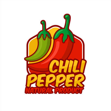 Chili Peppers natural product vector designのイラスト素材