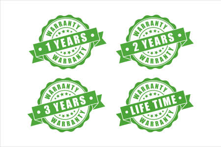 Stamps warranty vector design collectionのイラスト素材