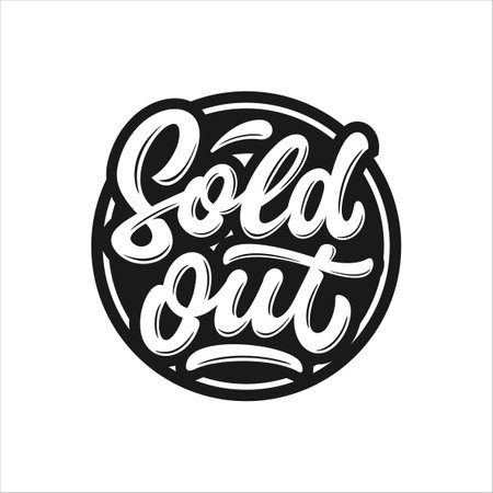 Sold out lettering stamp premium logoのイラスト素材