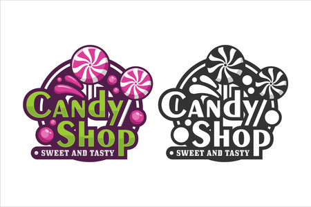 Candy shop design premium logoのイラスト素材