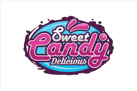 Sweet candy design logo premium-2のイラスト素材