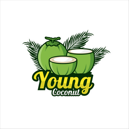 Young Coconut design premium logoのイラスト素材