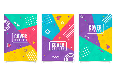 Download cover design modern template collection