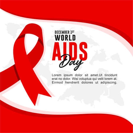World aids day flat design backgroundのイラスト素材