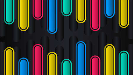 Gradient colorful shapes long round abstract background