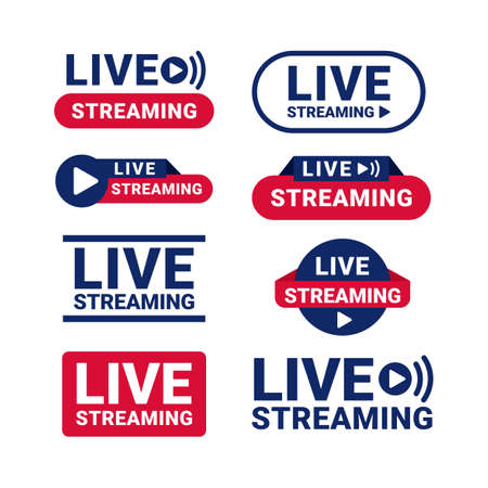 Live streaming design collectionのイラスト素材