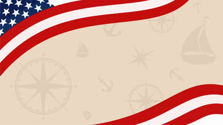 Happy columbus day design background copy spaceのイラスト素材
