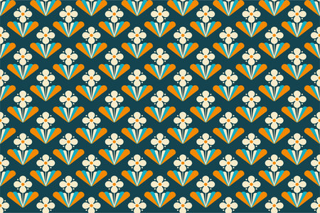 Seamless pattern flower vector design illustrationのイラスト素材