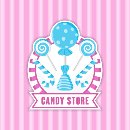 Candy store vector design backgroundのイラスト素材