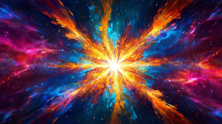 abstract galaxy background with stars and nebula. 3d illustrationの素材