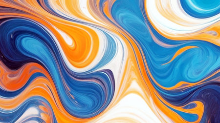 abstract colorful background with some smooth lines in it, blue and orangeの素材
