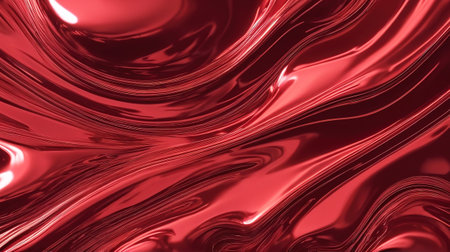 Red metallic background. 3d rendering,  3d illustration.の素材