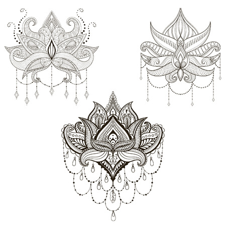 Hand drawn illustration, ornamental of ethnic paisley.のイラスト素材