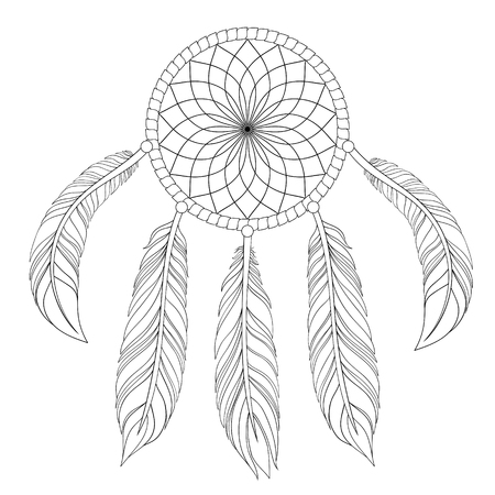 Hand drawn illustration of native american symbol.のイラスト素材