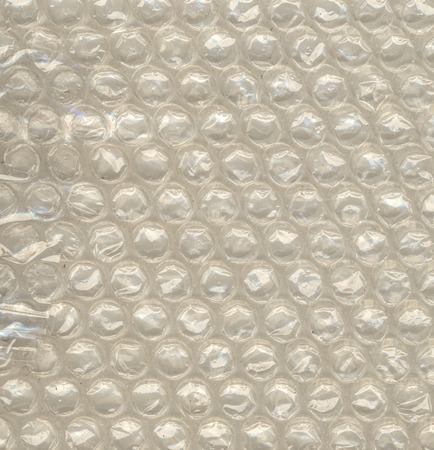 Closeup view of polyethylene air bubble for shock proof packing