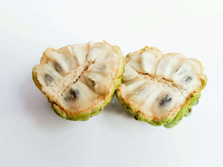 Custard apple on white backgroundの素材