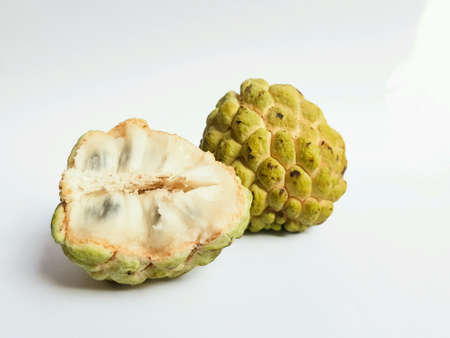 Custard apple on white backgroundの素材